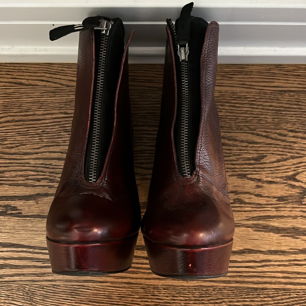 Luxury Rebel Boots Randy - Burgandy 39.5 Size - Picture 9 of 11